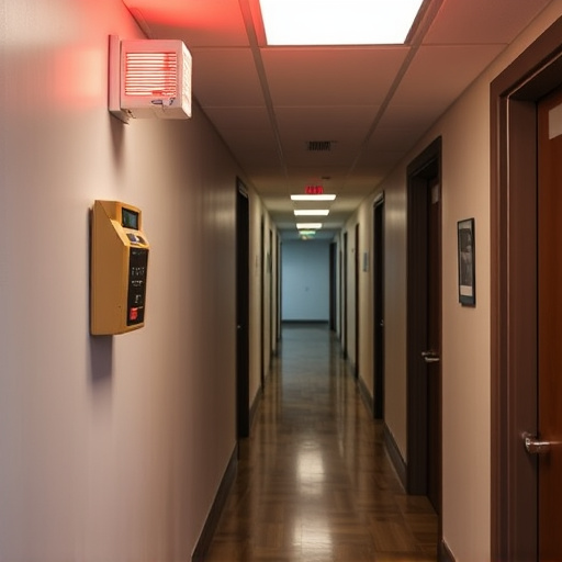 emergency alert system inside hallway