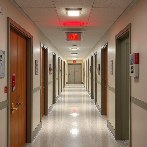 emergency alert system inside hallway