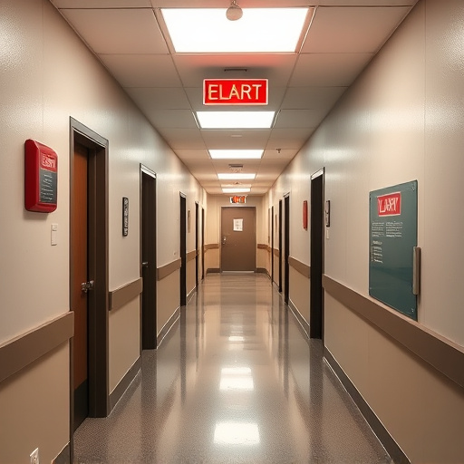 emergency alert system inside hallway