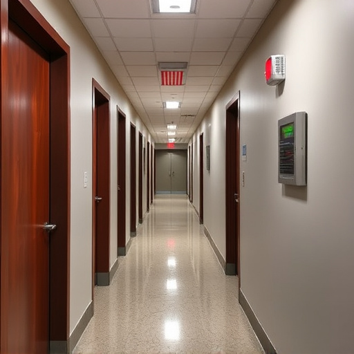emergency alert system inside hallway