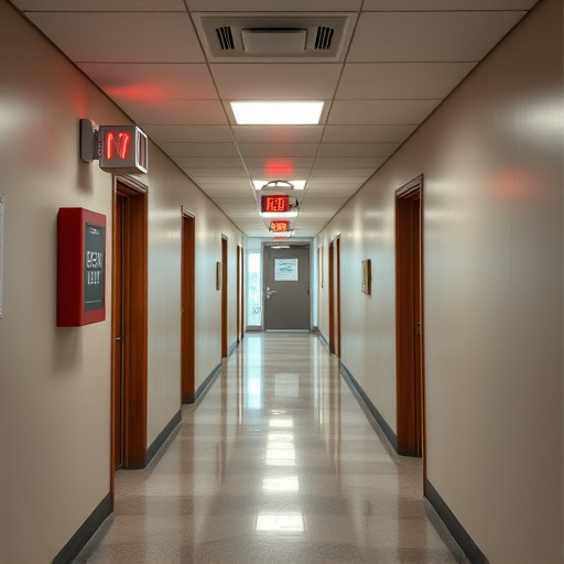emergency alert system inside hallway