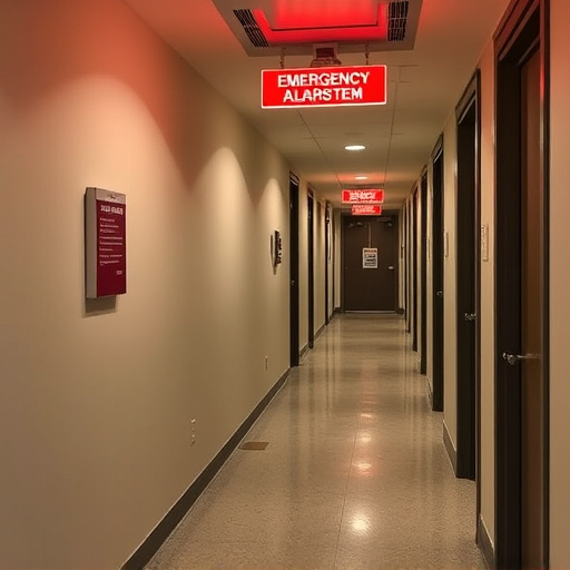 emergency alert system inside hallway