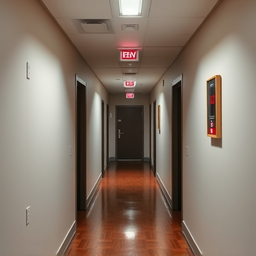 emergency alert system inside hallway