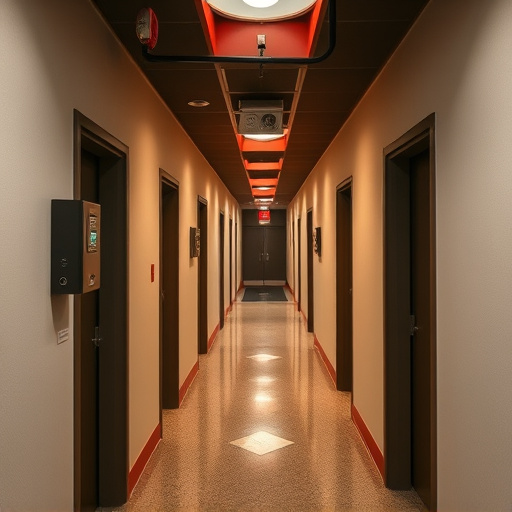 emergency alert system inside hallway