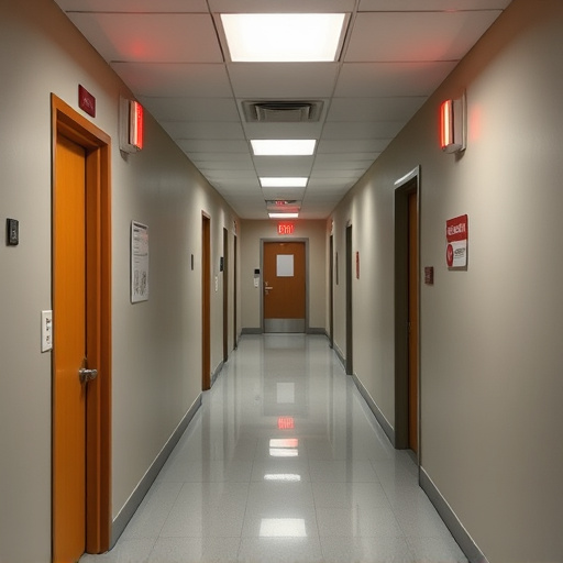 emergency alert system inside hallway