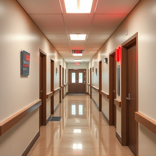 emergency alert system inside hallway