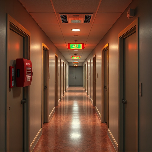 emergency alert system inside hallway