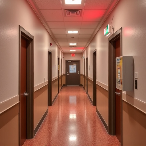 emergency alert system inside hallway