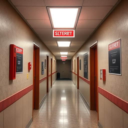 emergency alert system inside hallway