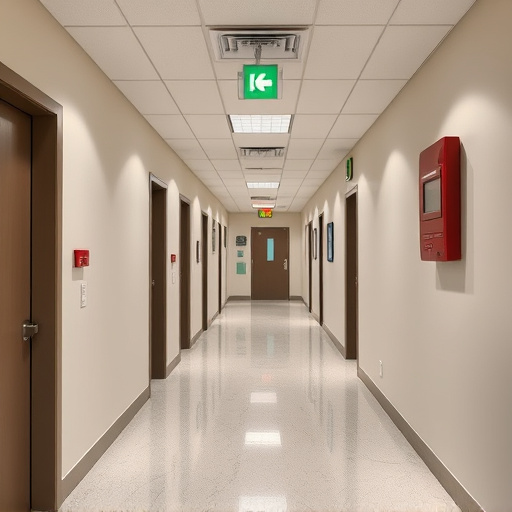 emergency alert system inside hallway