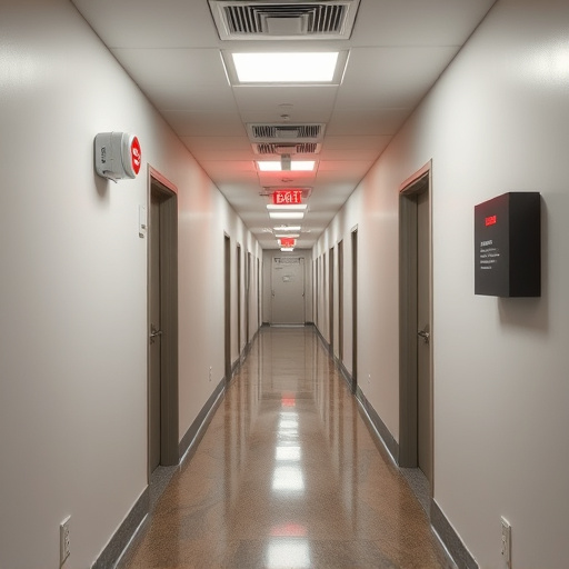 emergency alert system inside hallway
