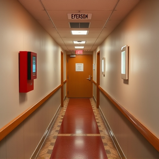 emergency alert system inside hallway