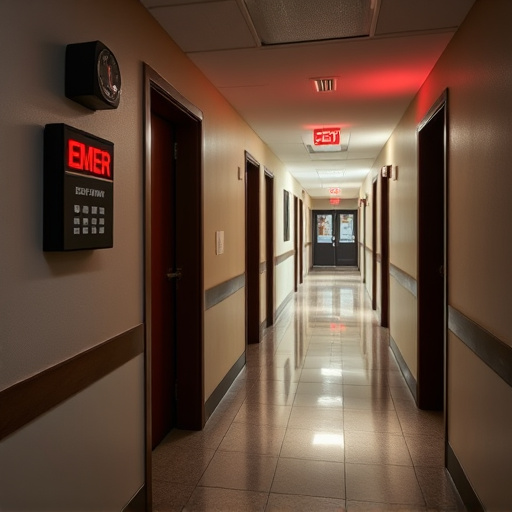 emergency alert system inside hallway