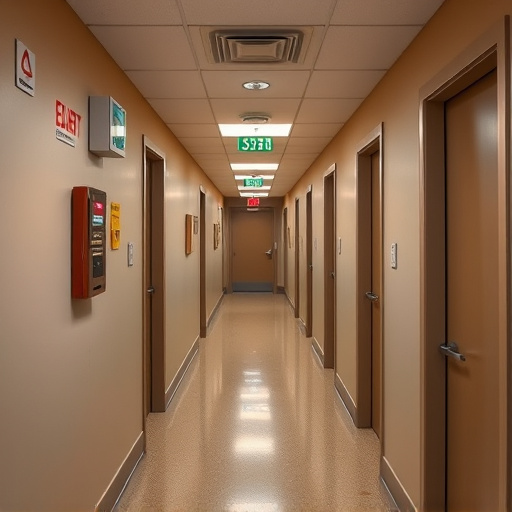 emergency alert system inside hallway
