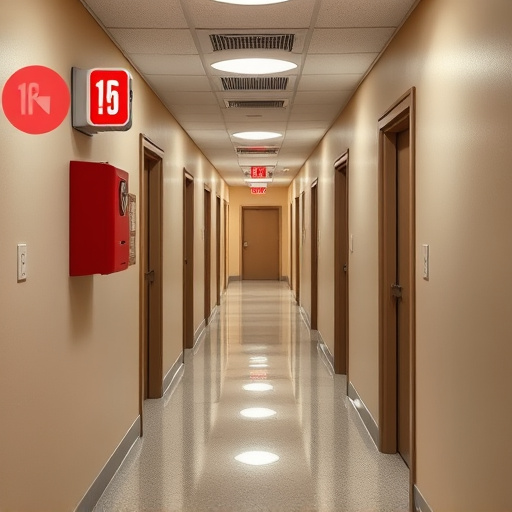emergency alert system inside hallway