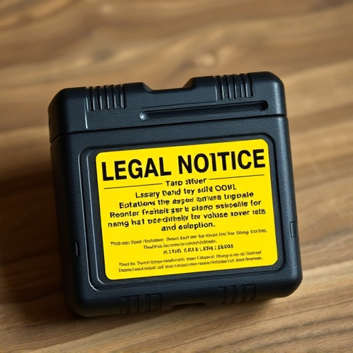 legal notice on taser product packaging