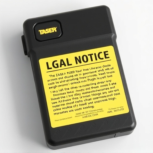 legal notice on taser product packaging