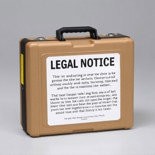 legal notice on taser product packaging