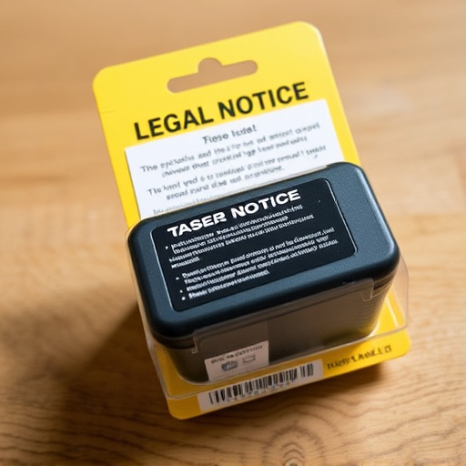 legal notice on taser product packaging