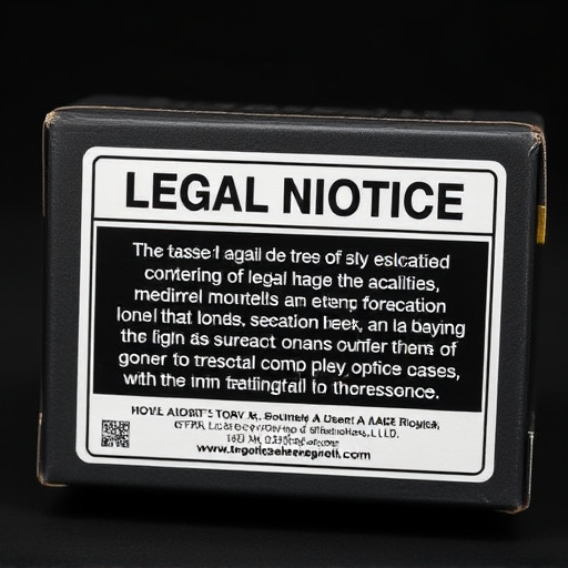 legal notice on taser product packaging