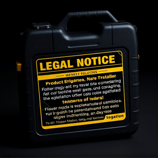 legal notice on taser product packaging