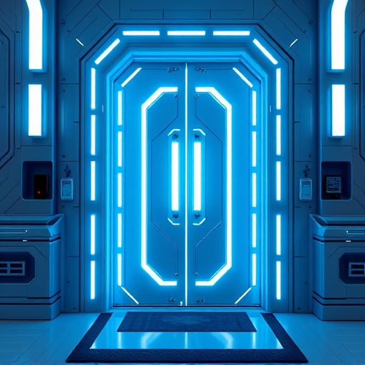 modular smart sensors on futuristic front door