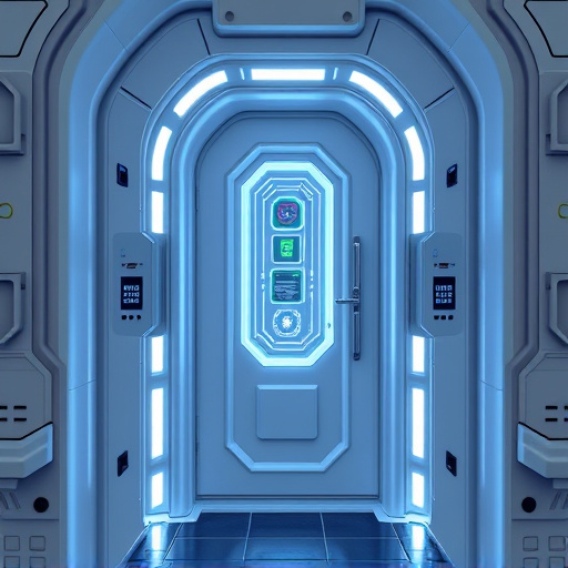modular smart sensors on futuristic front door