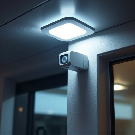 motion sensor light mounted in travel lodge