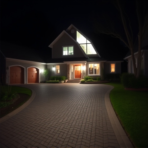 night vision security camera watching driveway
