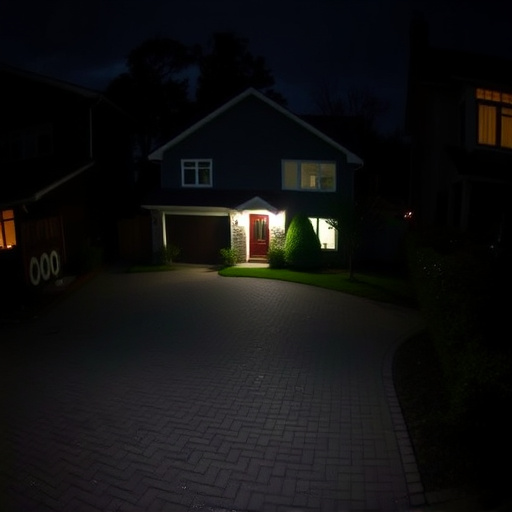 night vision security camera watching driveway