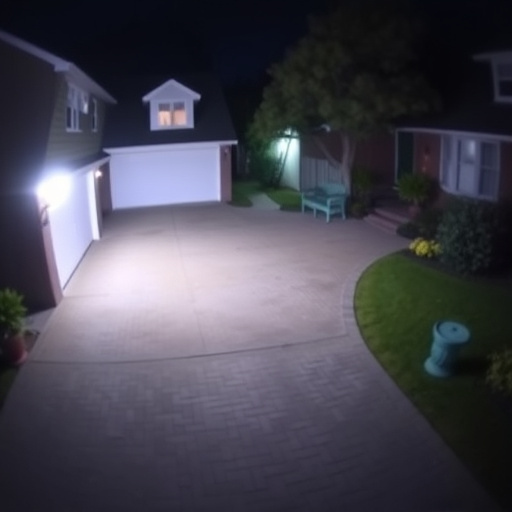 night vision security camera watching driveway