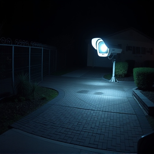 night vision security camera watching driveway