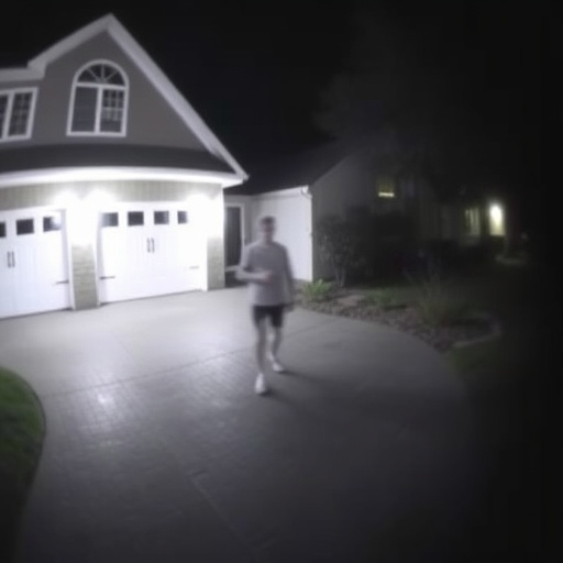 night vision security camera watching driveway