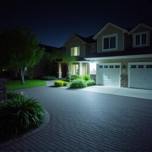night vision security camera watching driveway