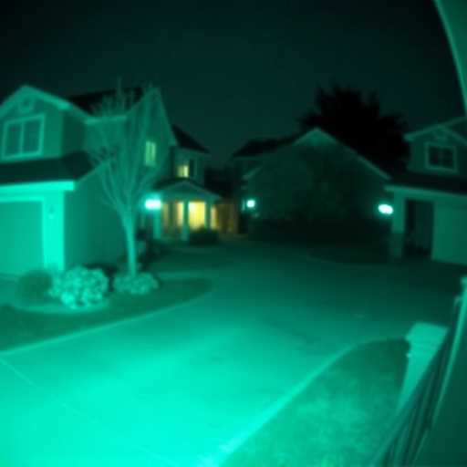 night vision security camera watching driveway