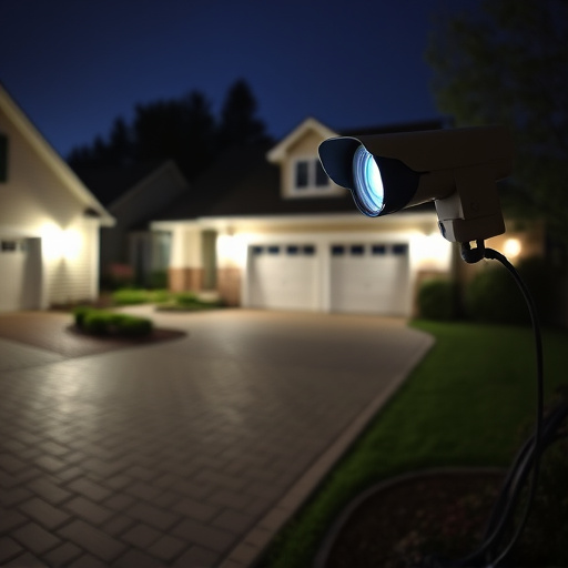 night vision security camera watching driveway