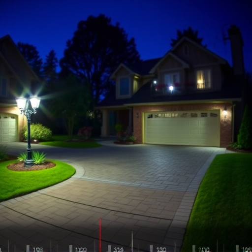 night vision security camera watching driveway