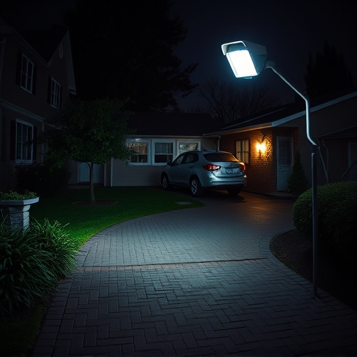 night vision security camera watching driveway