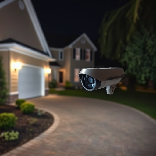 night vision security camera watching driveway