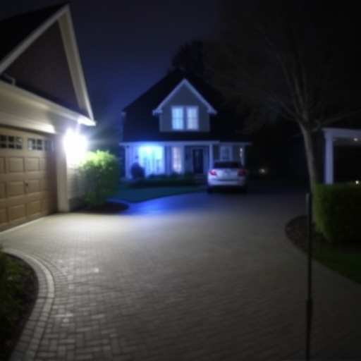 night vision security camera watching driveway