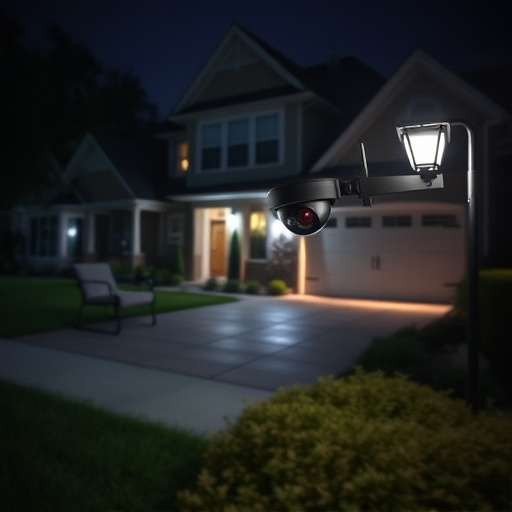 night vision security camera watching driveway