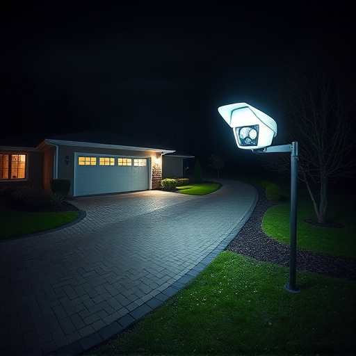 night vision security camera watching driveway