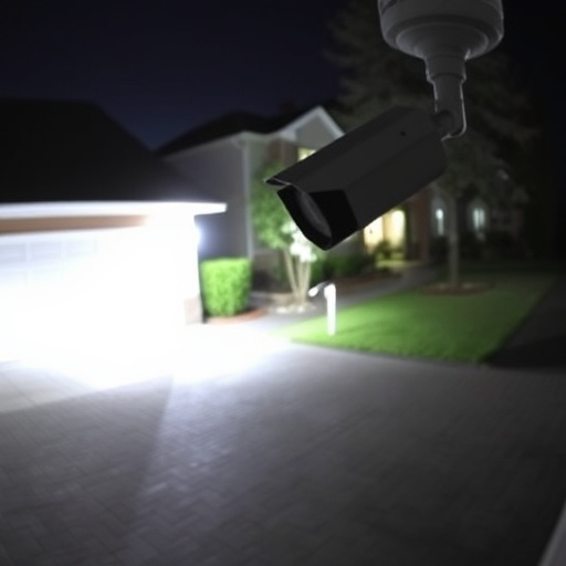 night vision security camera watching driveway