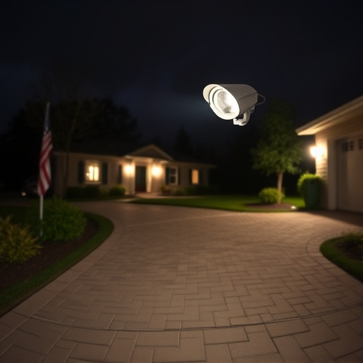 night vision security camera watching driveway