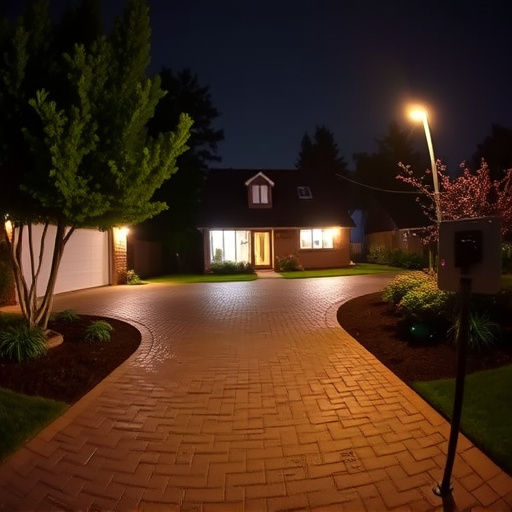 night vision security camera watching driveway