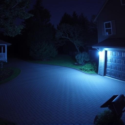 night vision security camera watching driveway