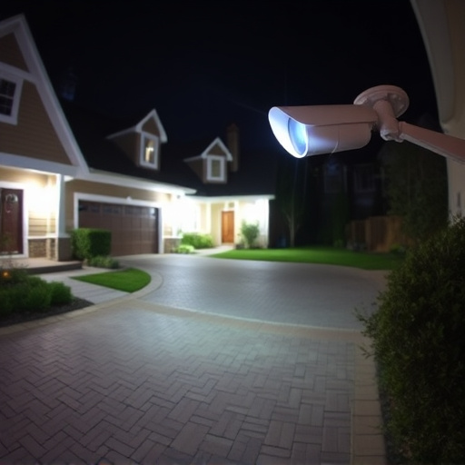 night vision security camera watching driveway
