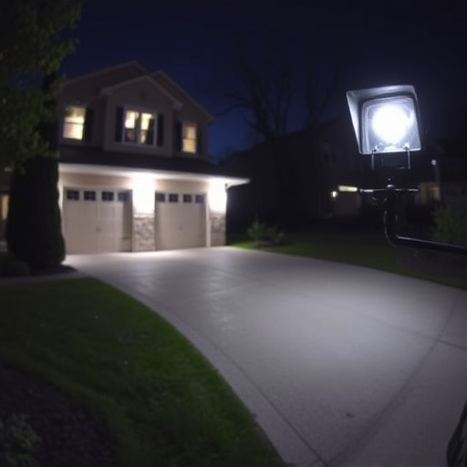 night vision security camera watching driveway