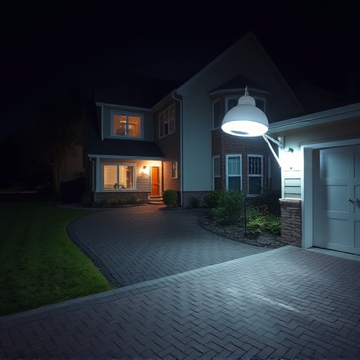 night vision security camera watching driveway
