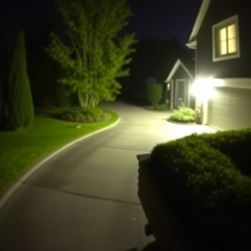 night vision security camera watching driveway